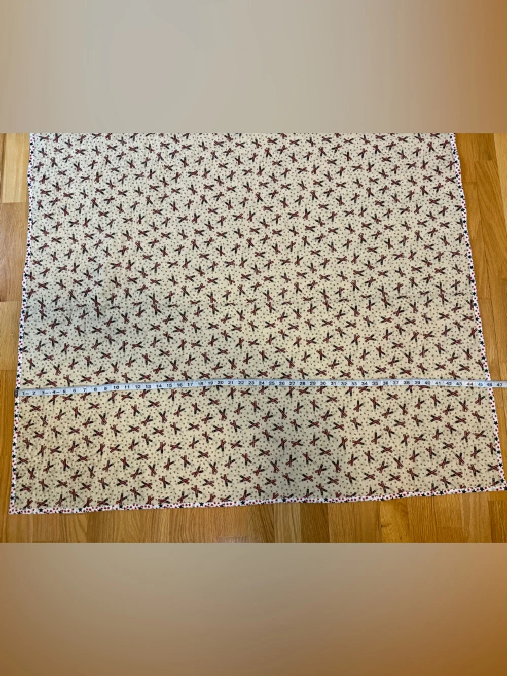 Handmade Patriotic Theme Mini Lap Cotton Quilt with New York City Scape Panels